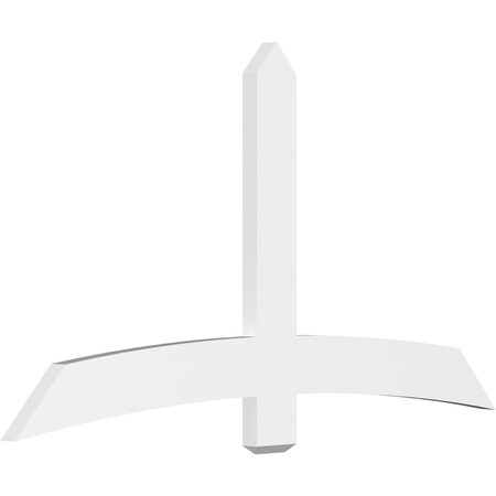Ekena Millwork Bellingham Architectural Grade PVC Gable Bracket, 72"W x 39"H x 2"D x 6"F, 13/12 Pitch GBP072X39X0206BEL00